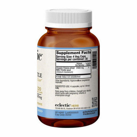 Eclectic Herb, Milk Thistle, 600 Mg, 120 Caps Eclectic Herb
