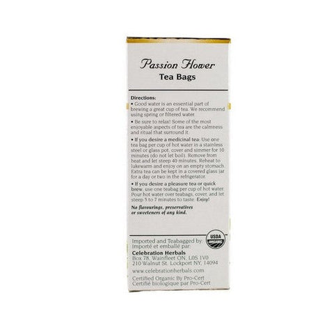 Celebration Herbals, Organic Passion Flower Tea, 24 Bags Celebration Herbals