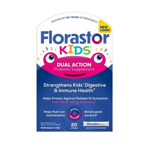 Florastor, Kids Daily Probiotic Supplement Powder Tutti-Frutti Flavor, 20 Each Florastor