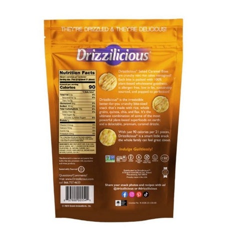 Drizzilicious, Mini Rice Cakes Salted Caramel, 4 Oz(Case Of 6) Drizzilicious