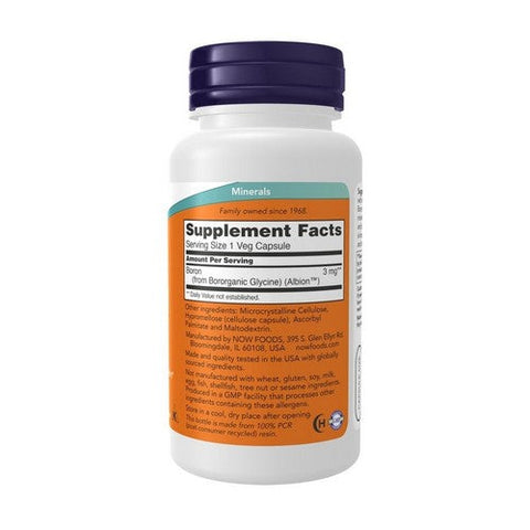 Now Foods, Boron, 3 mg, 100 Caps Now Foods