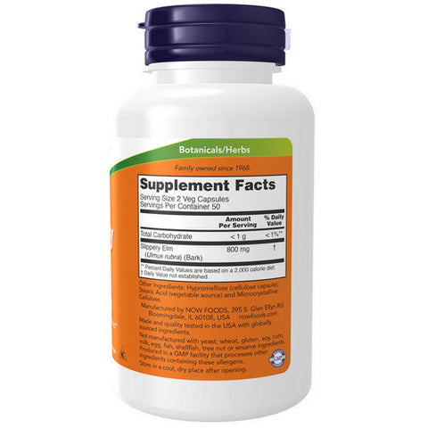 Now Foods, Slippery Elm, 400 mg, 100 Caps Now Foods